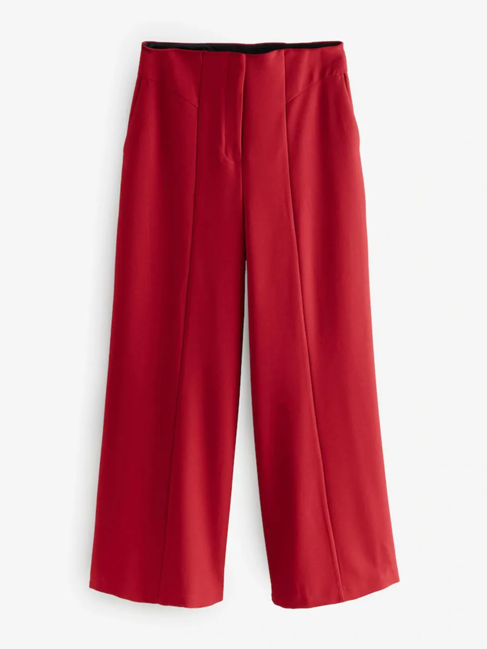 Red High-Waisted Wide-Leg Custom Pants