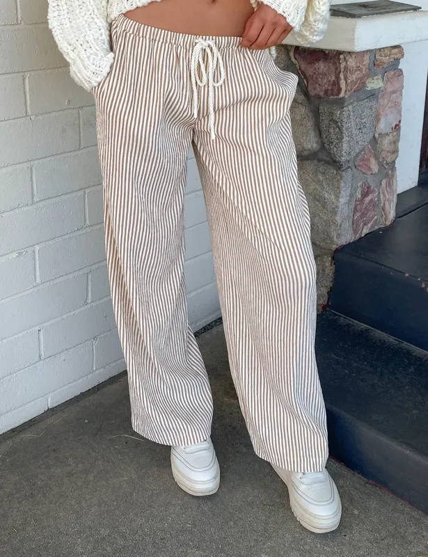 Striped Drawstring Pants