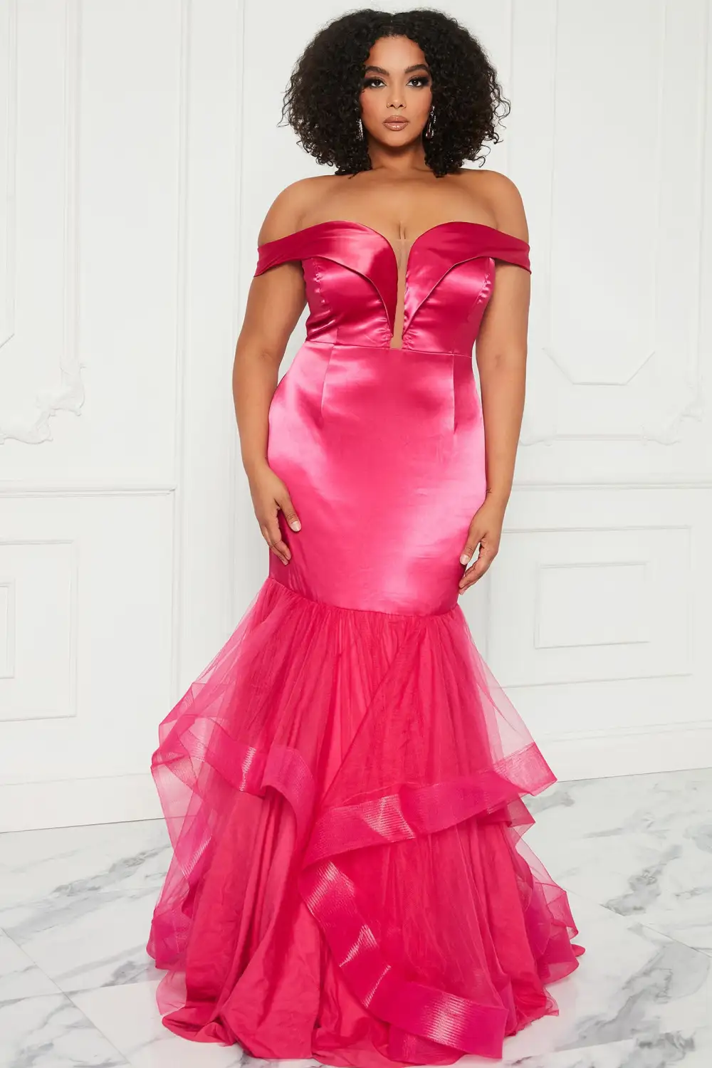 Kay Mermaid Maxi Dress - Fuchsia