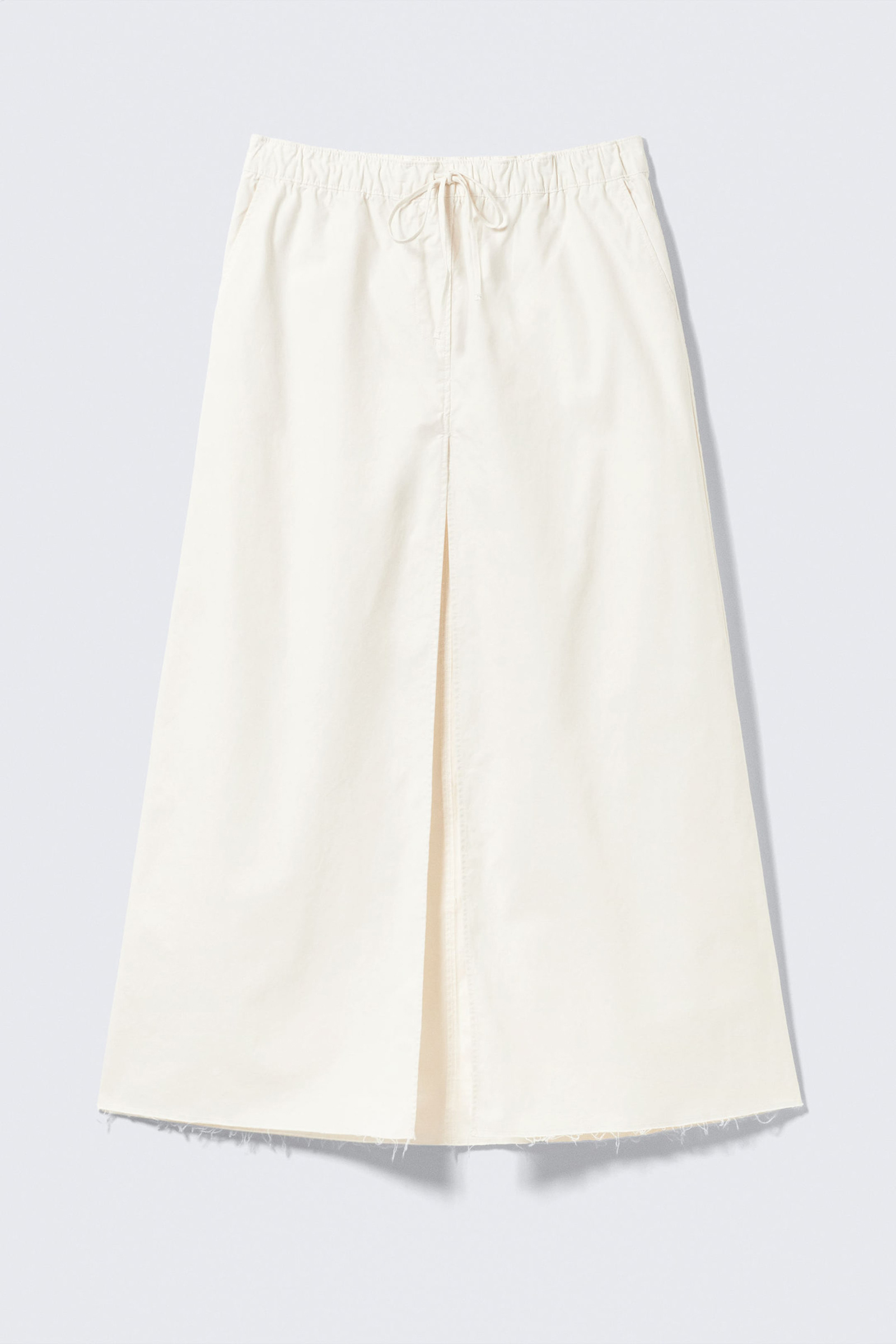 Slit Drawstring Maxi Skirt