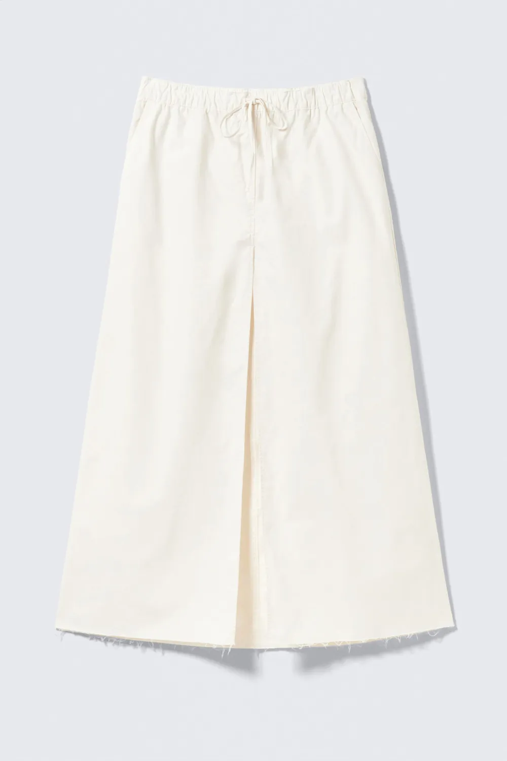 Slit Drawstring Maxi Skirt