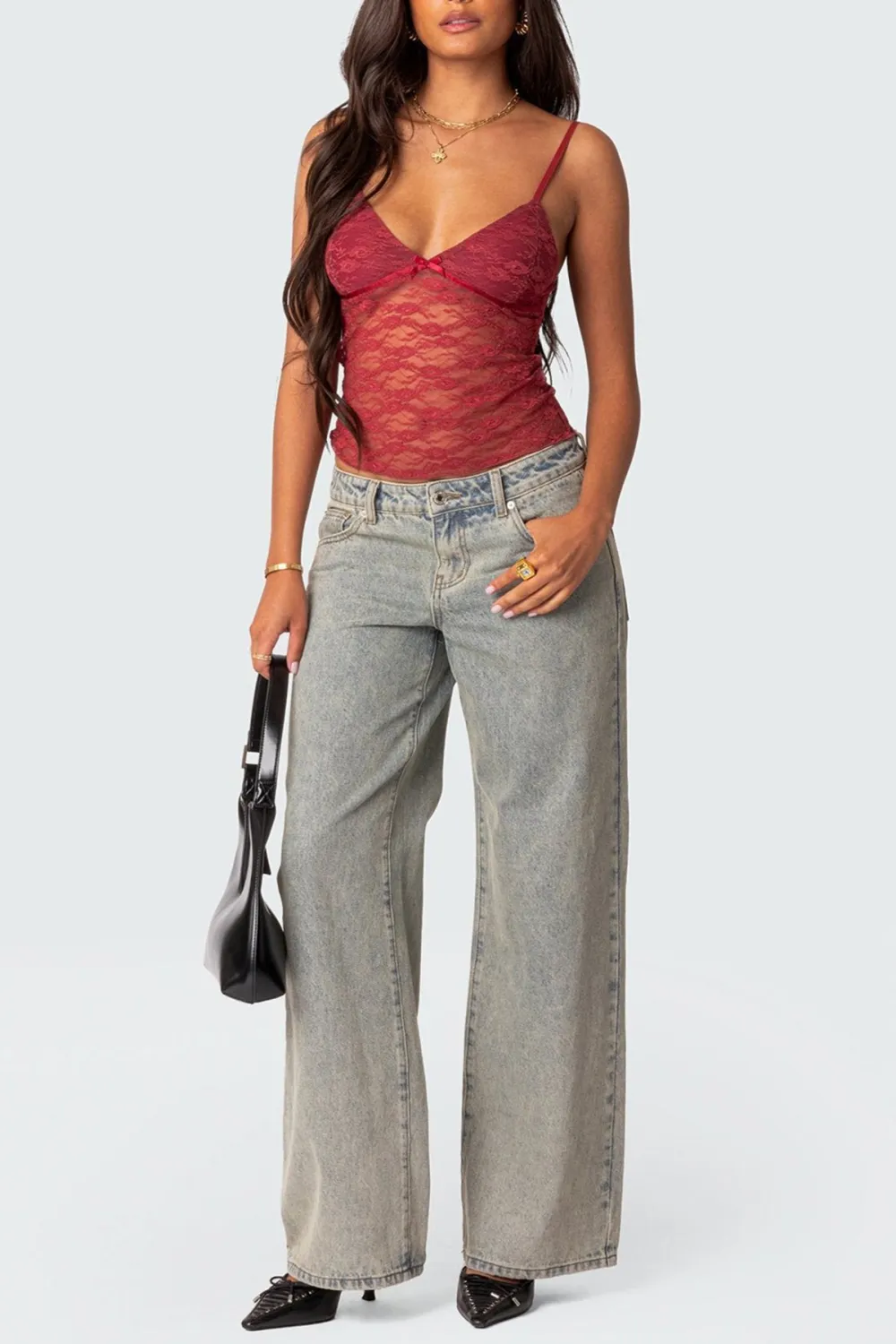 Sexy See-Through Lace Tank Top