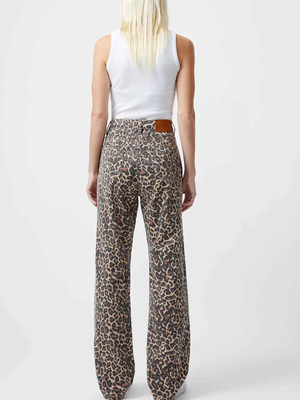 Creative Leopard Print Straight Trousers