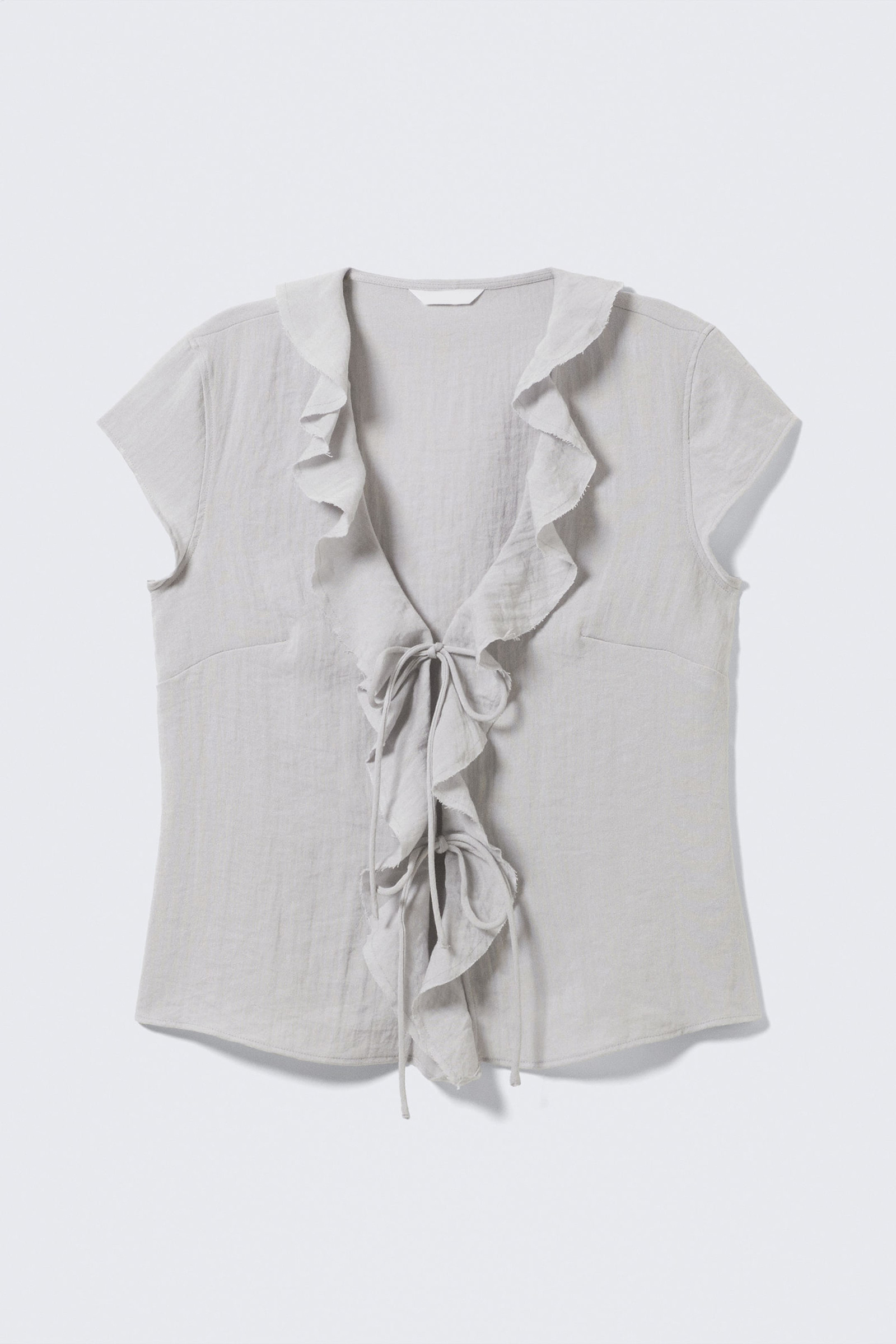 Ruffle Cap Sleeve Blouse