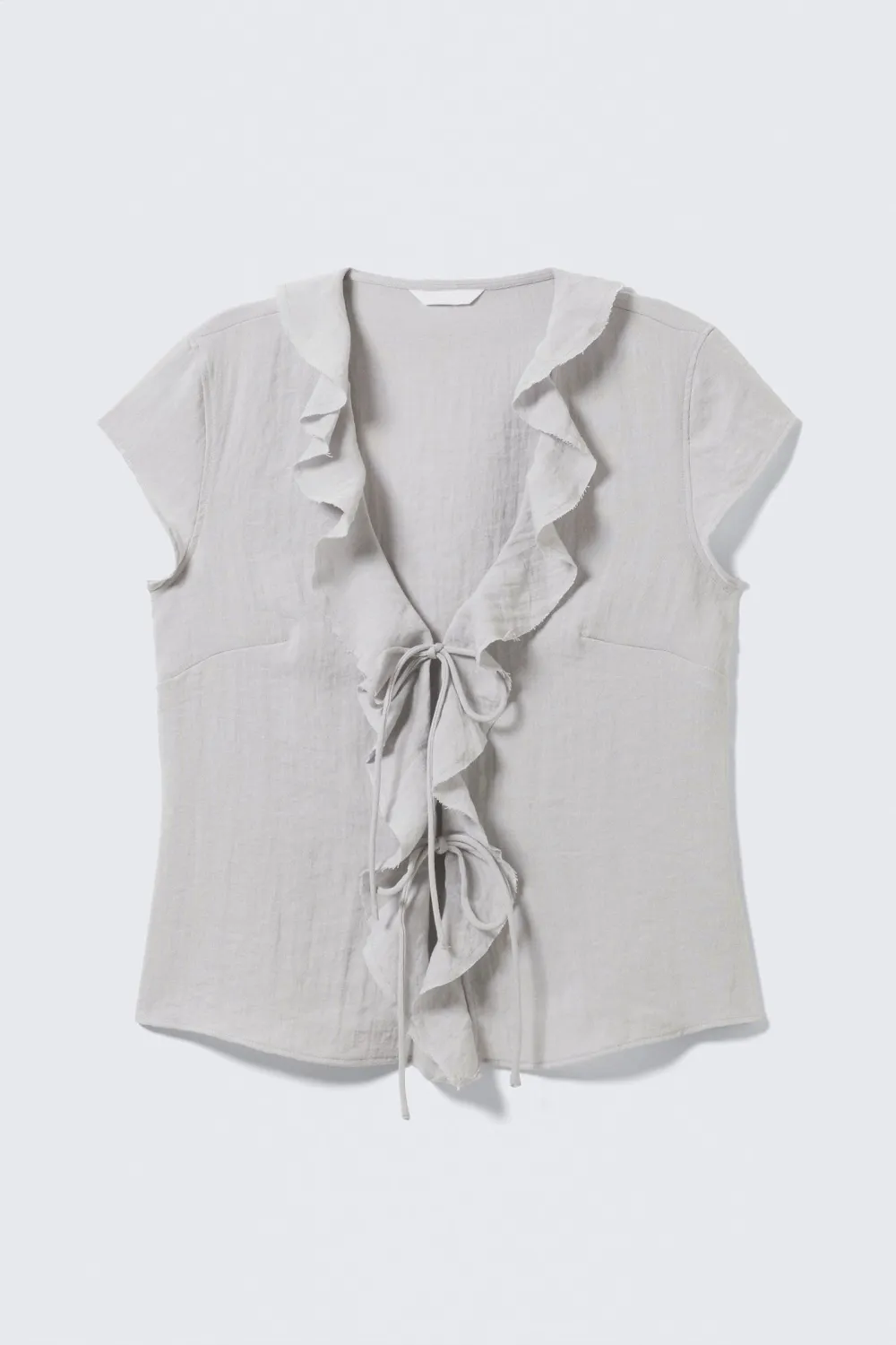 Ruffle Cap Sleeve Blouse