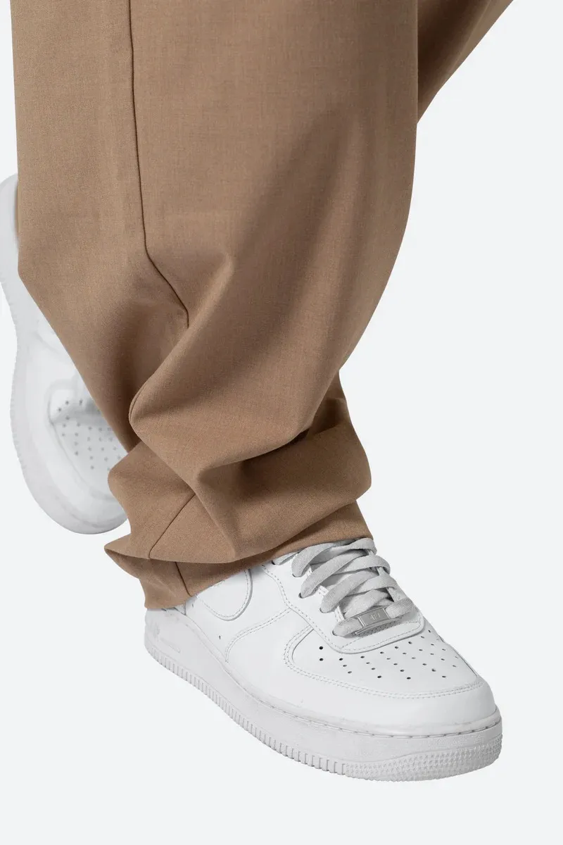 KHAKI LOOSE FIT TROUSER PANTS