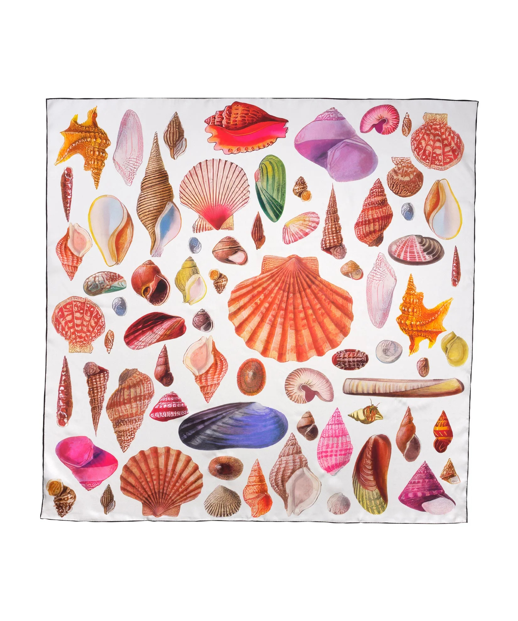 Sea Treasures Casual Style Silk Square Scarf
