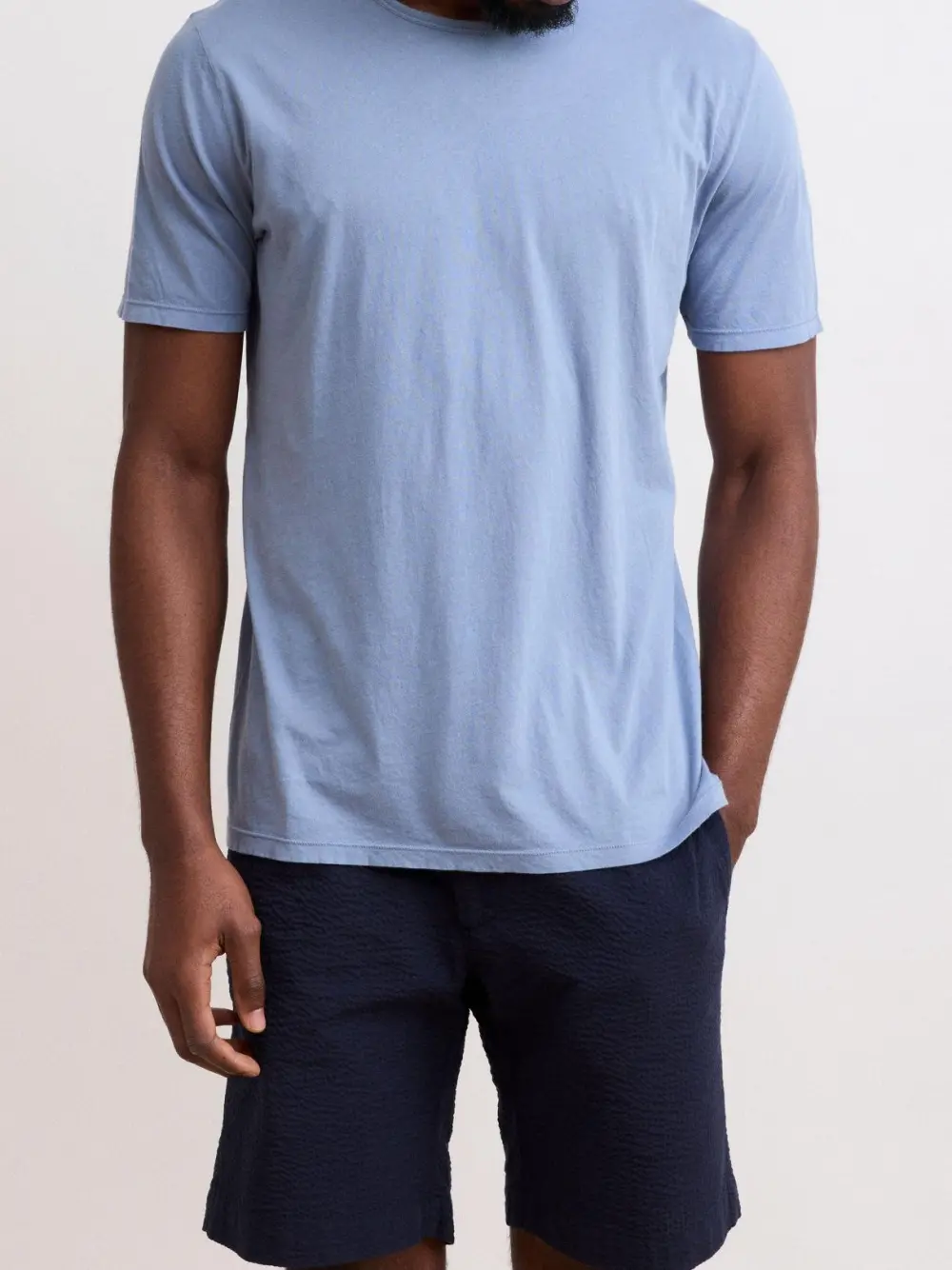 Comfortable Casual Breathable Powder Blue T-Shirt