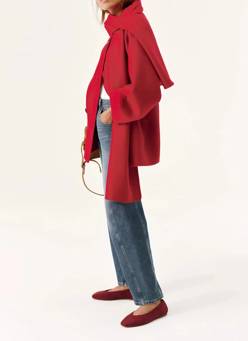 Casual Style Finished Scarf Coat