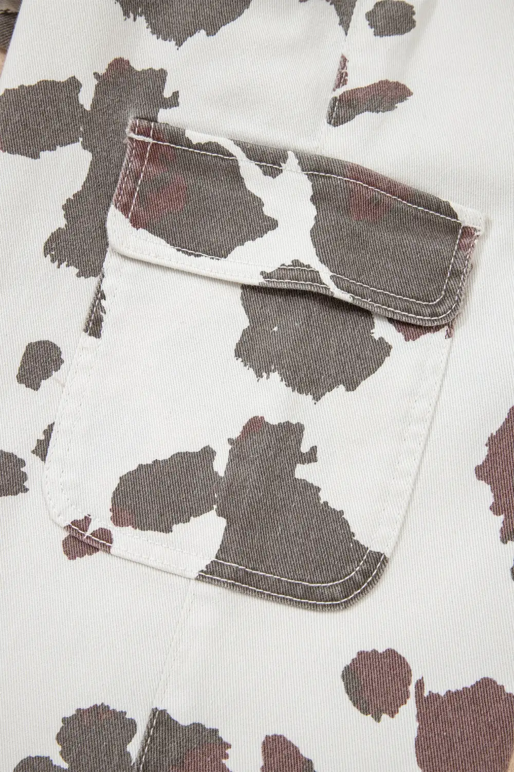Cow Spots Printed Multi Pocketed Jeans