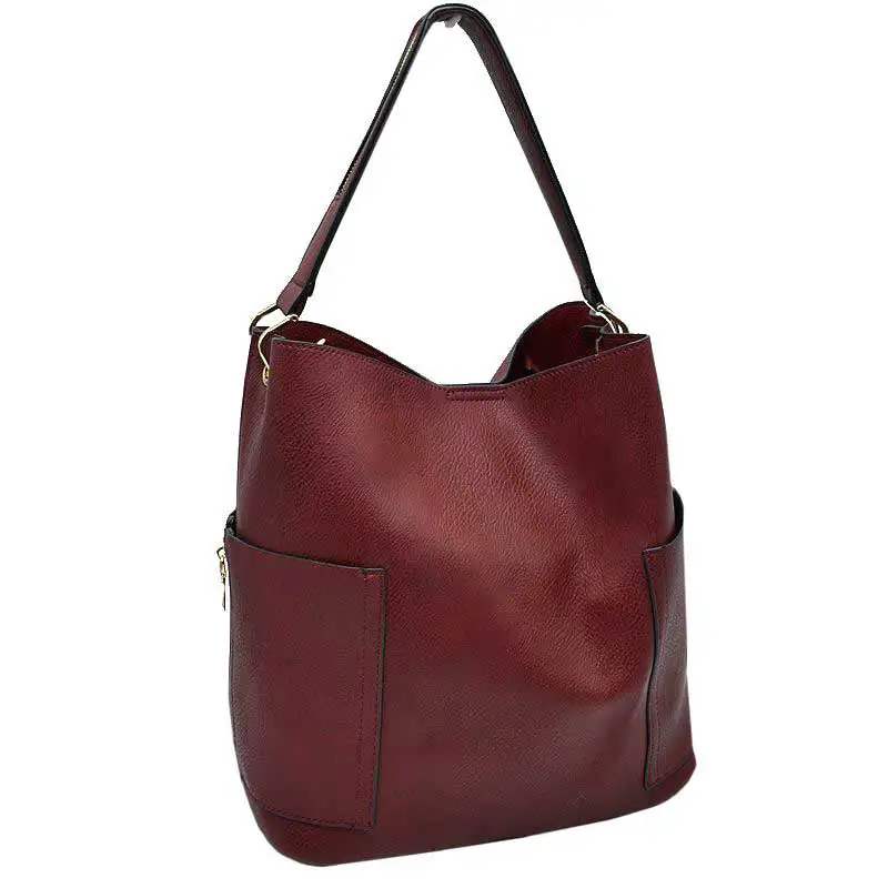 Pocket Bucket Satchel Bag