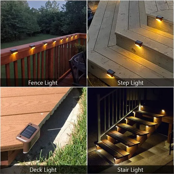 LED Solar Lamp Path Staircase Outdoor Waterproof Wall Light