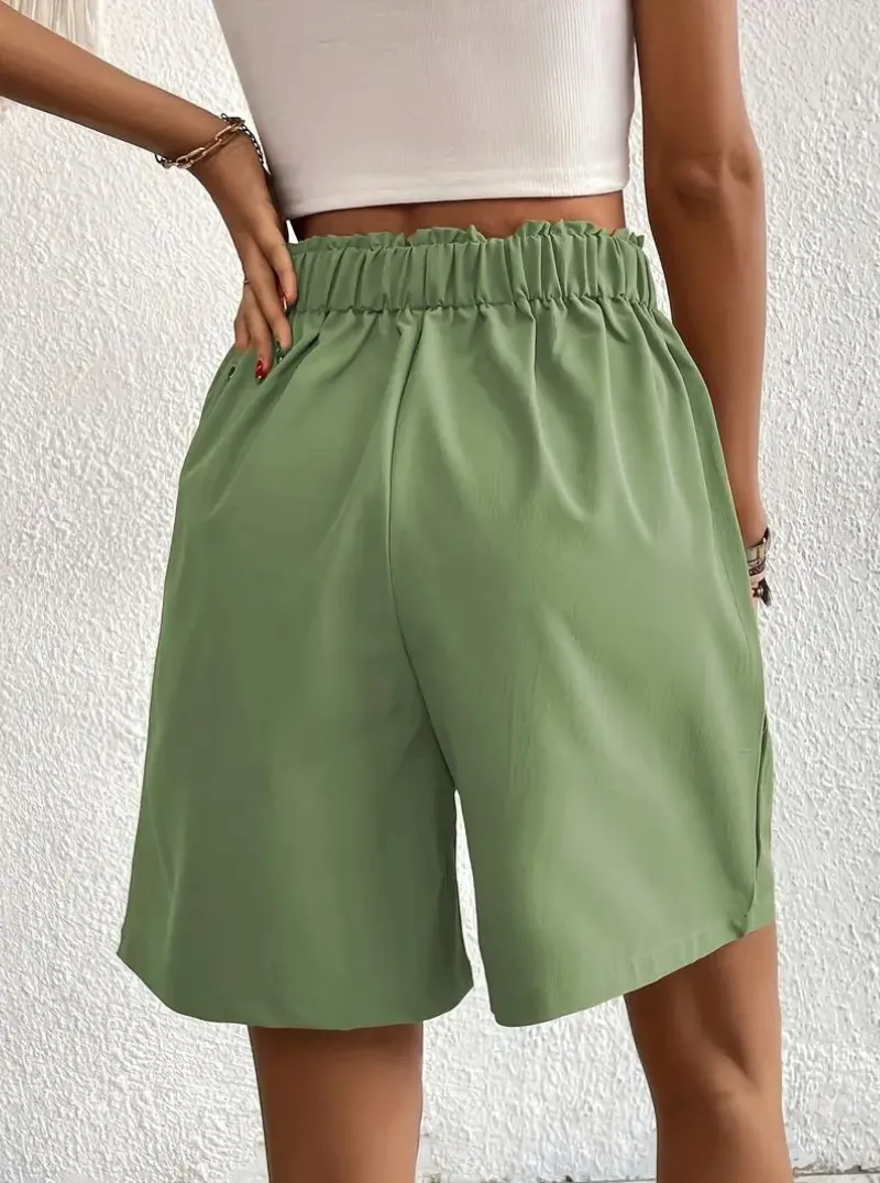 High Waisted Pleated Shorts