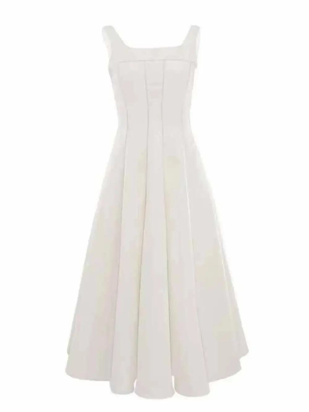 Silhouette A-Line Sleeveless Midi Dress