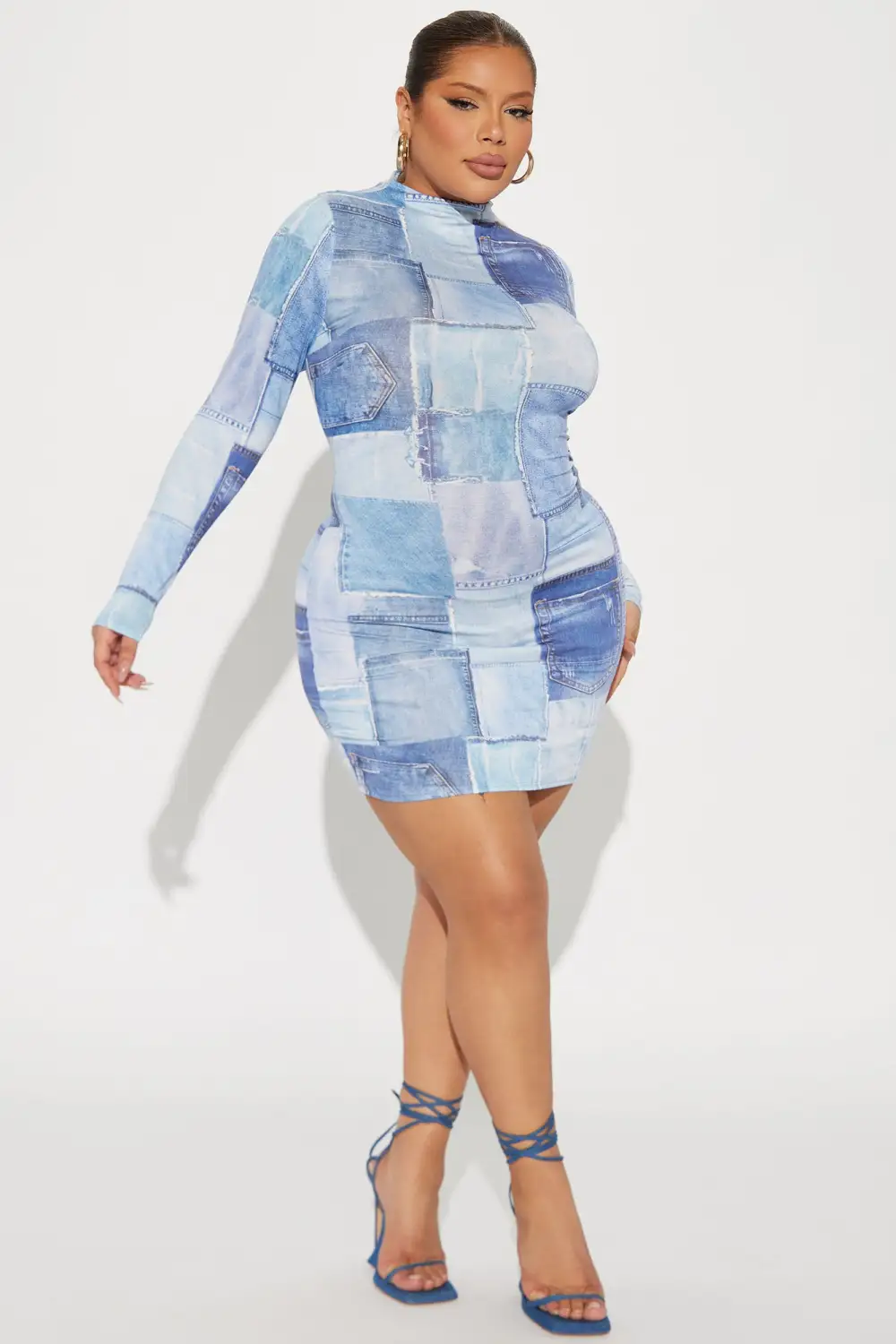 Denim Demeanor Mini Dress - Denim