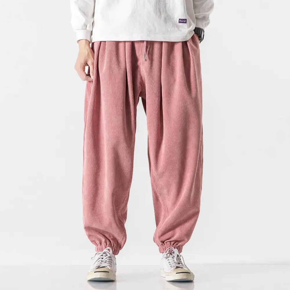 Textured Corduroy Harem Pants