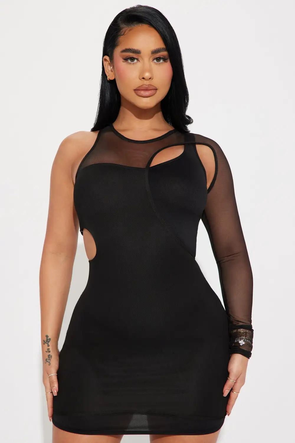 Clara Cut Out Mini Dress - Black