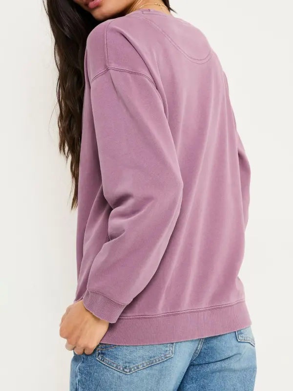 Georgia Dusky Purple Crew Sweatshirt