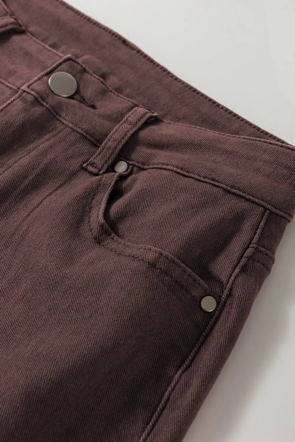 Loose High Waist Straight Solid Jeans
