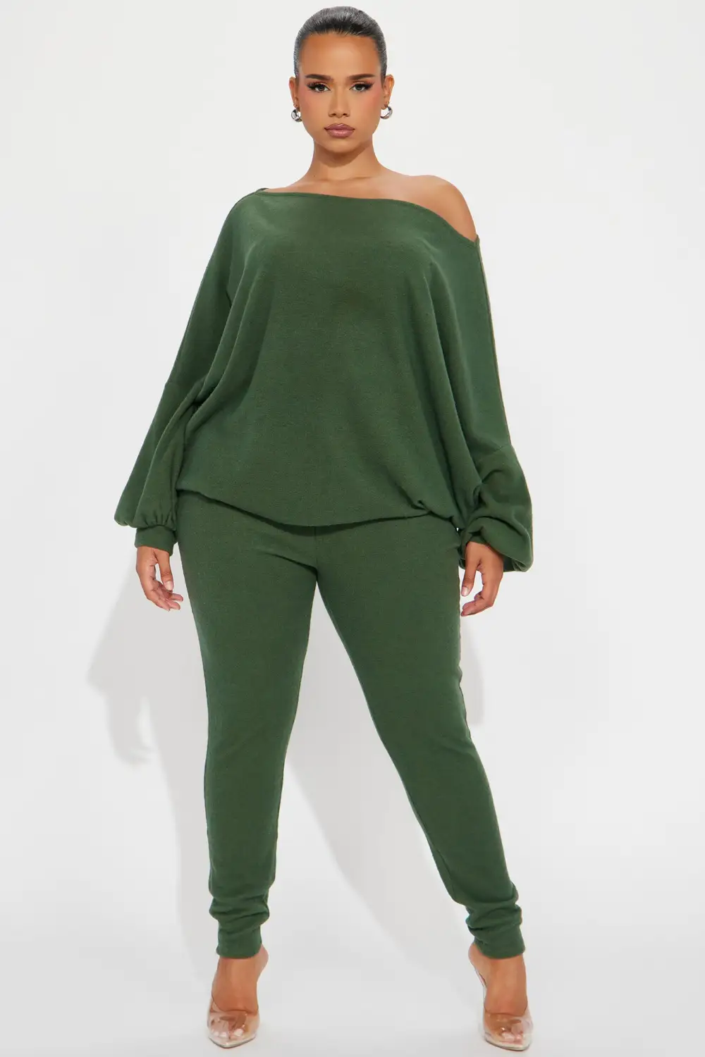 Comfy Mood Legging Set - Olive