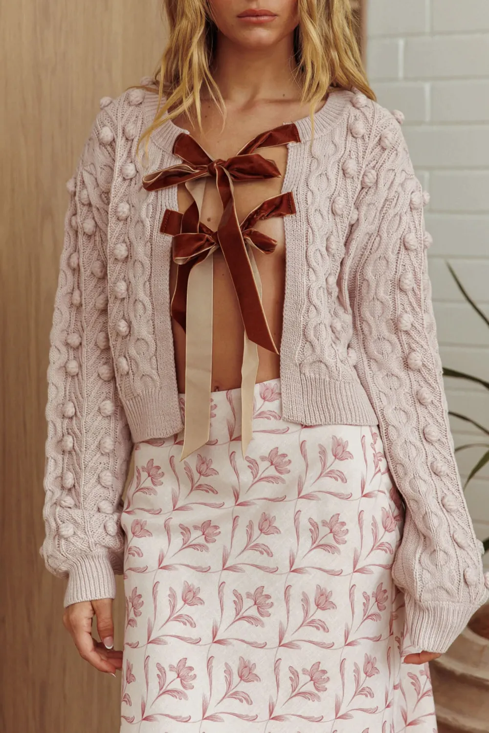 Sweet Tie Bow Women's Loose Jacket
