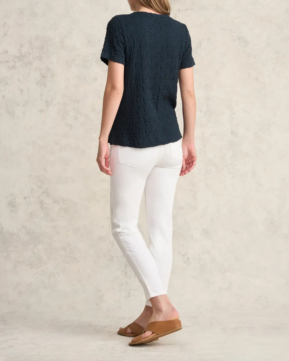 Crinkle Cotton T-Shirt