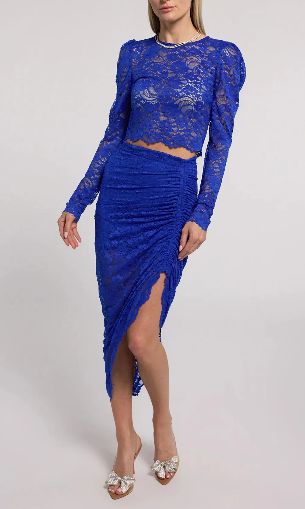 Blue Lace Sexy Skirt