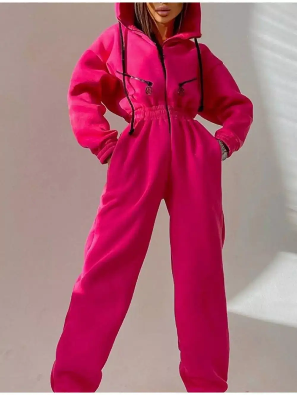 Hooded Zip Jumpsuit