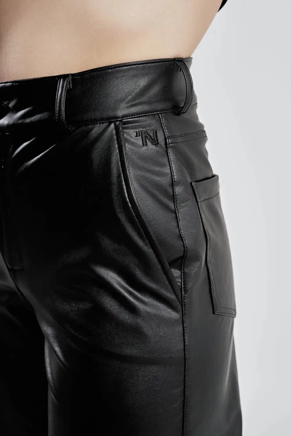 Everyday Metallic Leather Pants