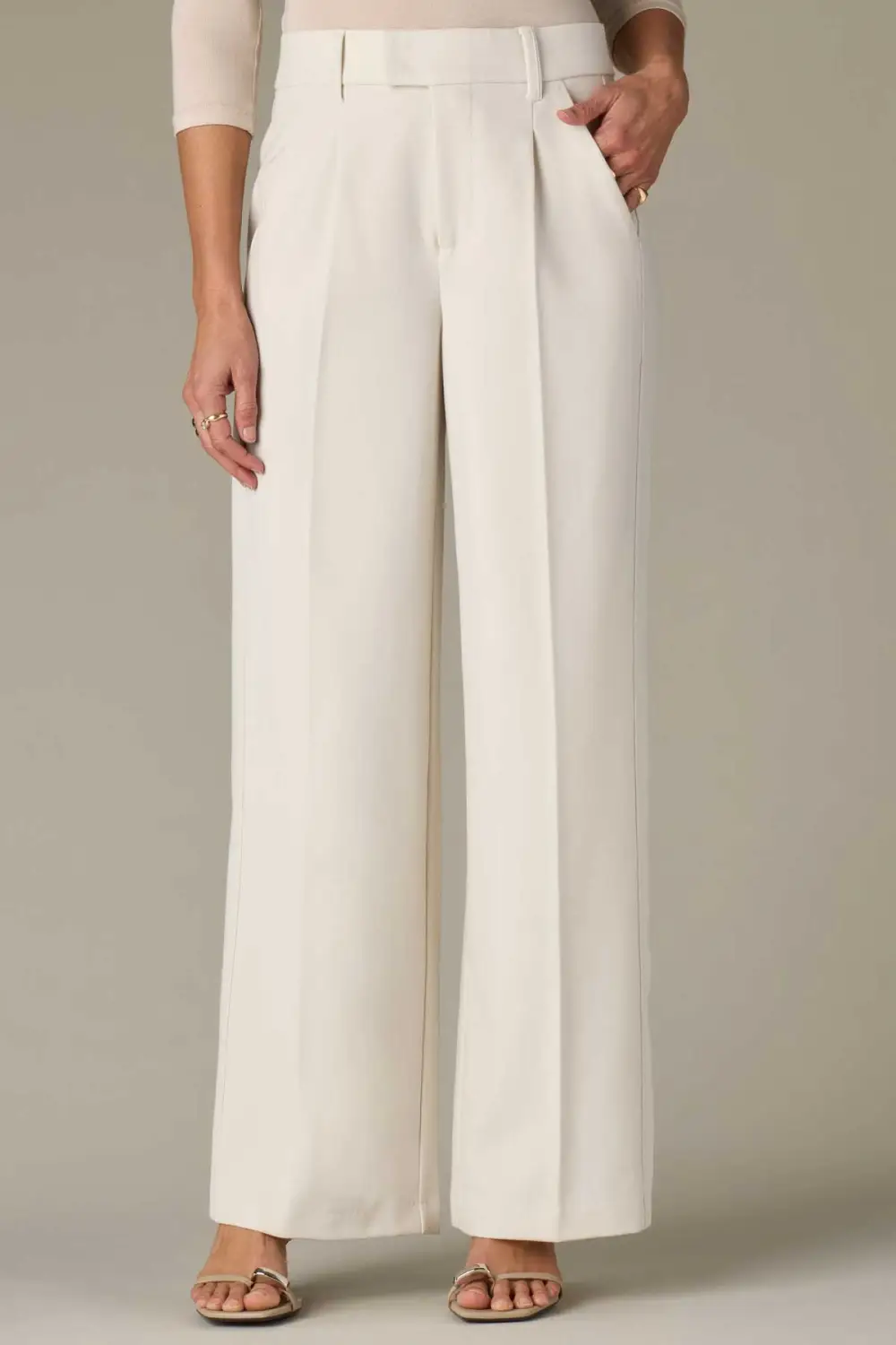 Petite Extended Tab Side Panel Tailored Trousers