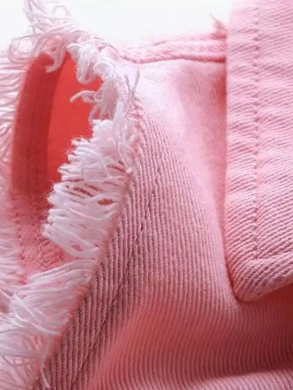 Full Size Sleeveless Frayed Denim