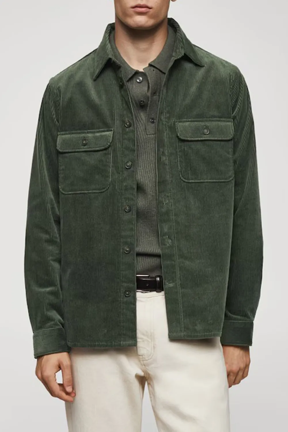 Corduroy Pockets Overshirt