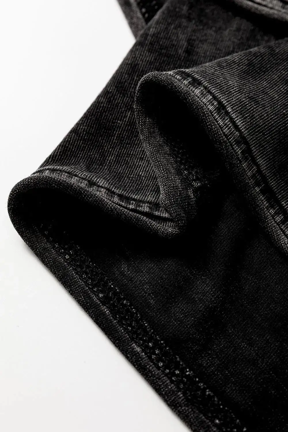 Wash French Terry High Waist Casual Shorts