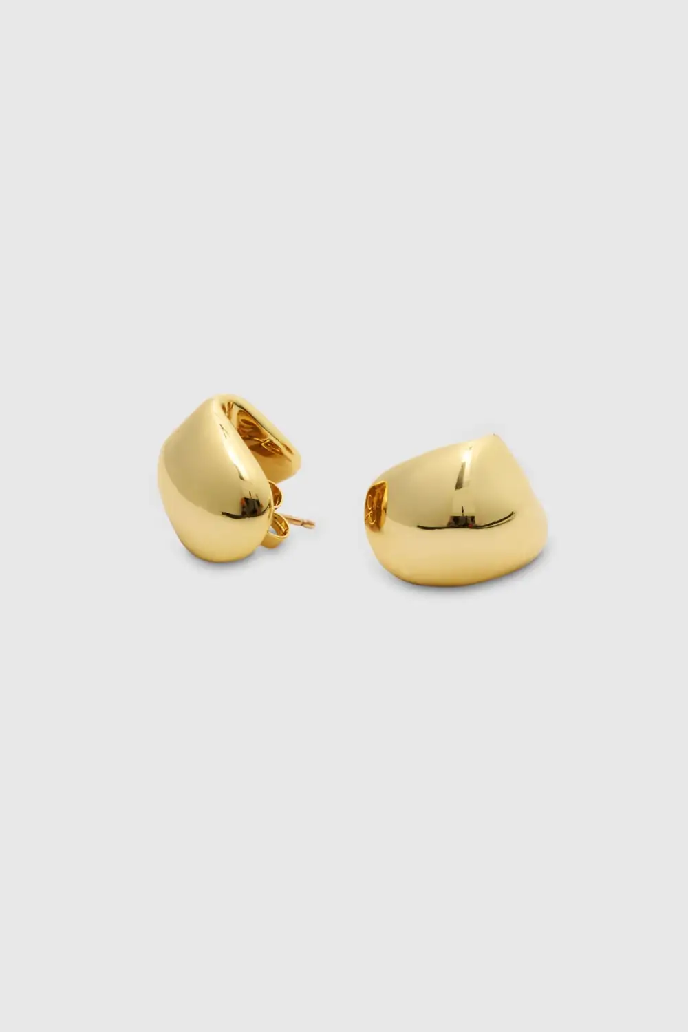 Twisted Gold Huggie Earrings