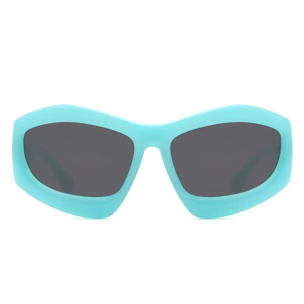 Rhinestone Square Geometric Frame Sunglasses