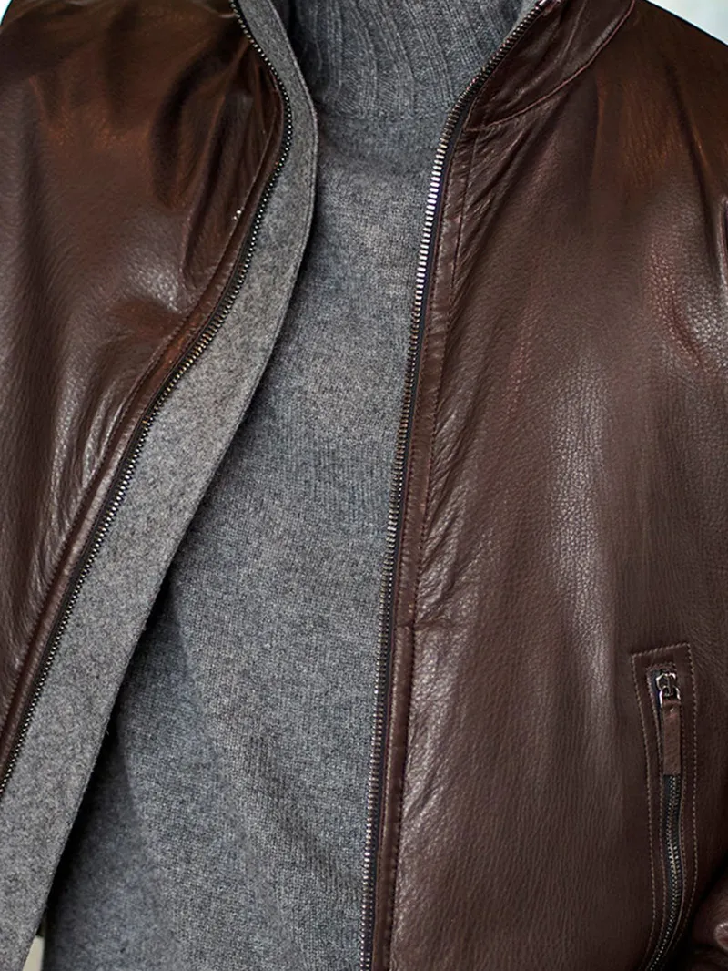 Men's Casual Oversized Coat Leather Jacket