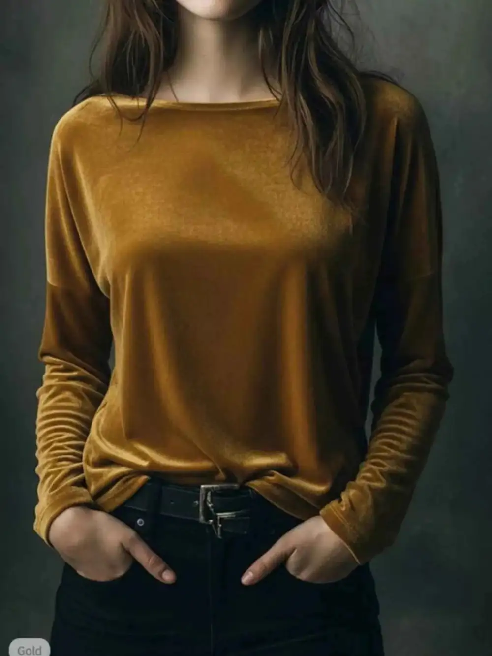 Velvet Long Sleeve T-Shirt