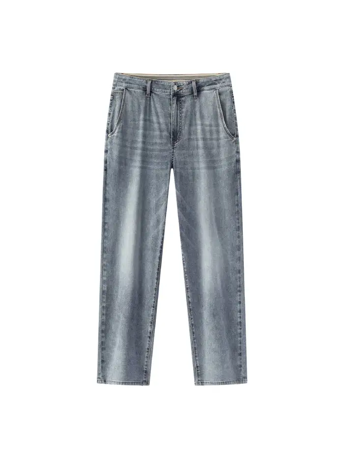 Men's Wide-leg Laidback Denim Pants