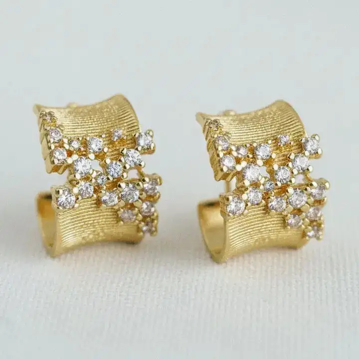 Zircon C Hoop Earrings