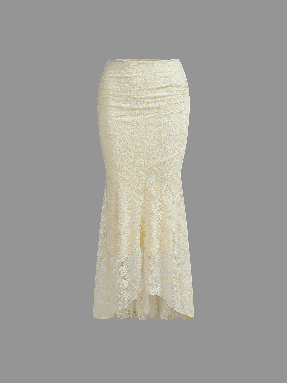 Double Layer Lace Plain Maxi Skirt FREESHIPPING