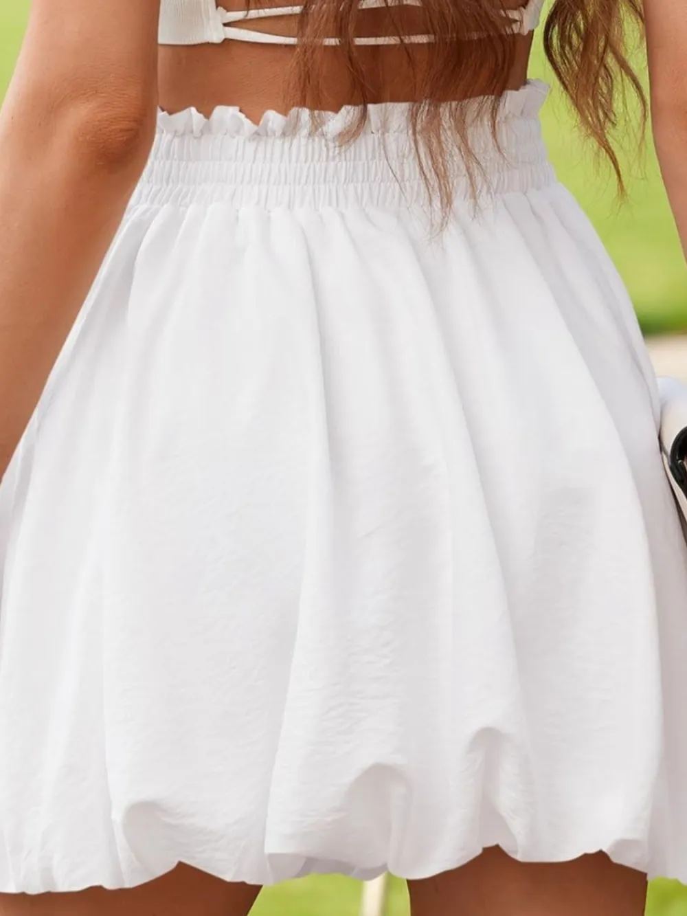 Frill Smocked Mini So Skirt