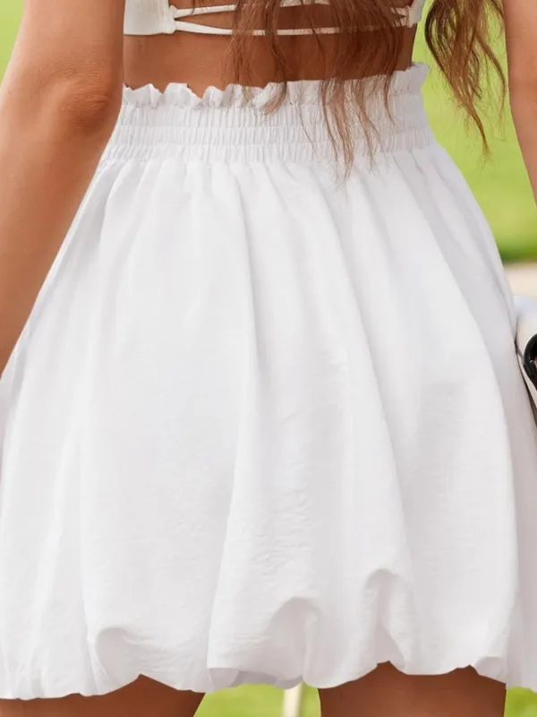 Frill Smocked Mini So Skirt