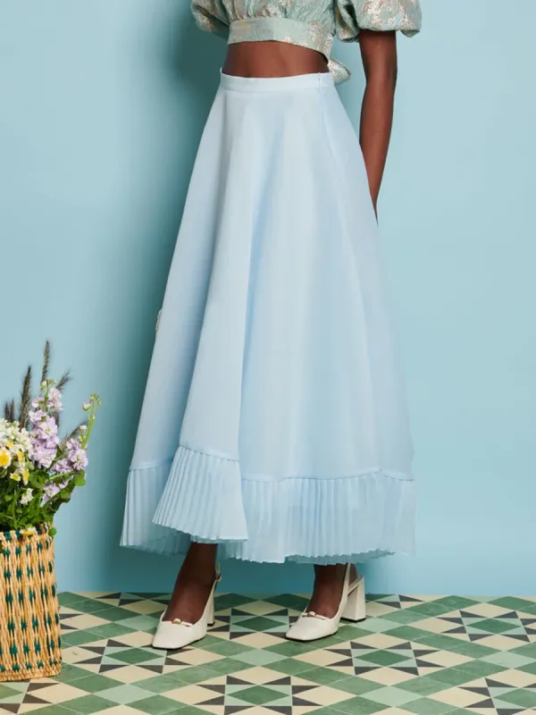 Pleat Midi Skirt