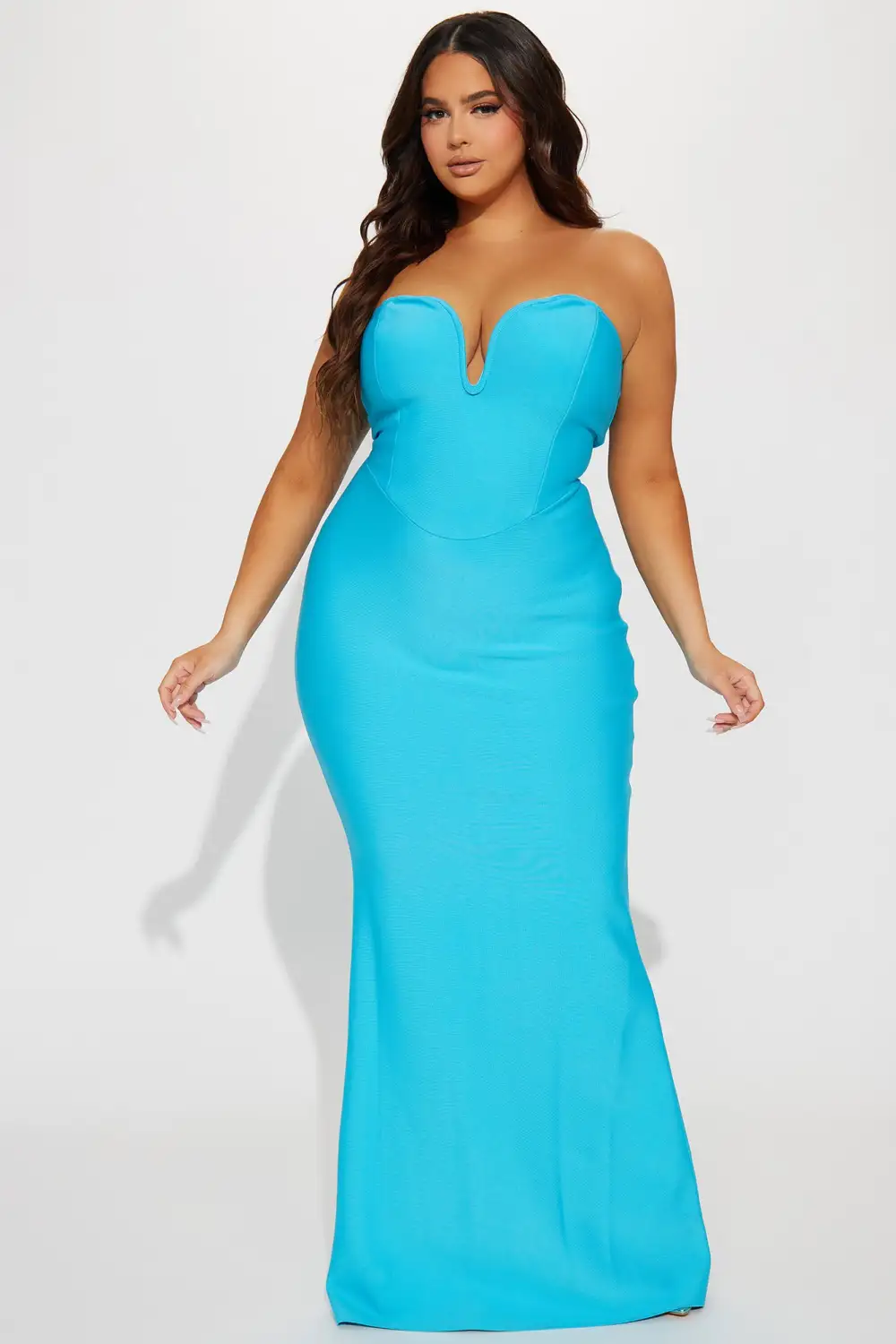 Lilah Bandage Maxi Dress - Aqua