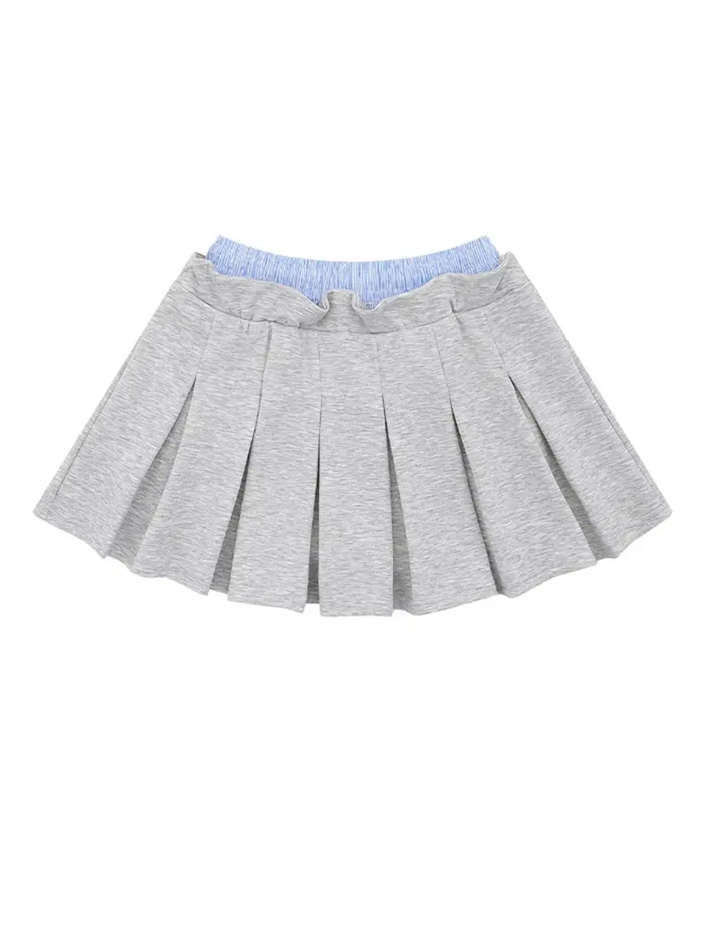 Pleated Drawstring Mini Skirt