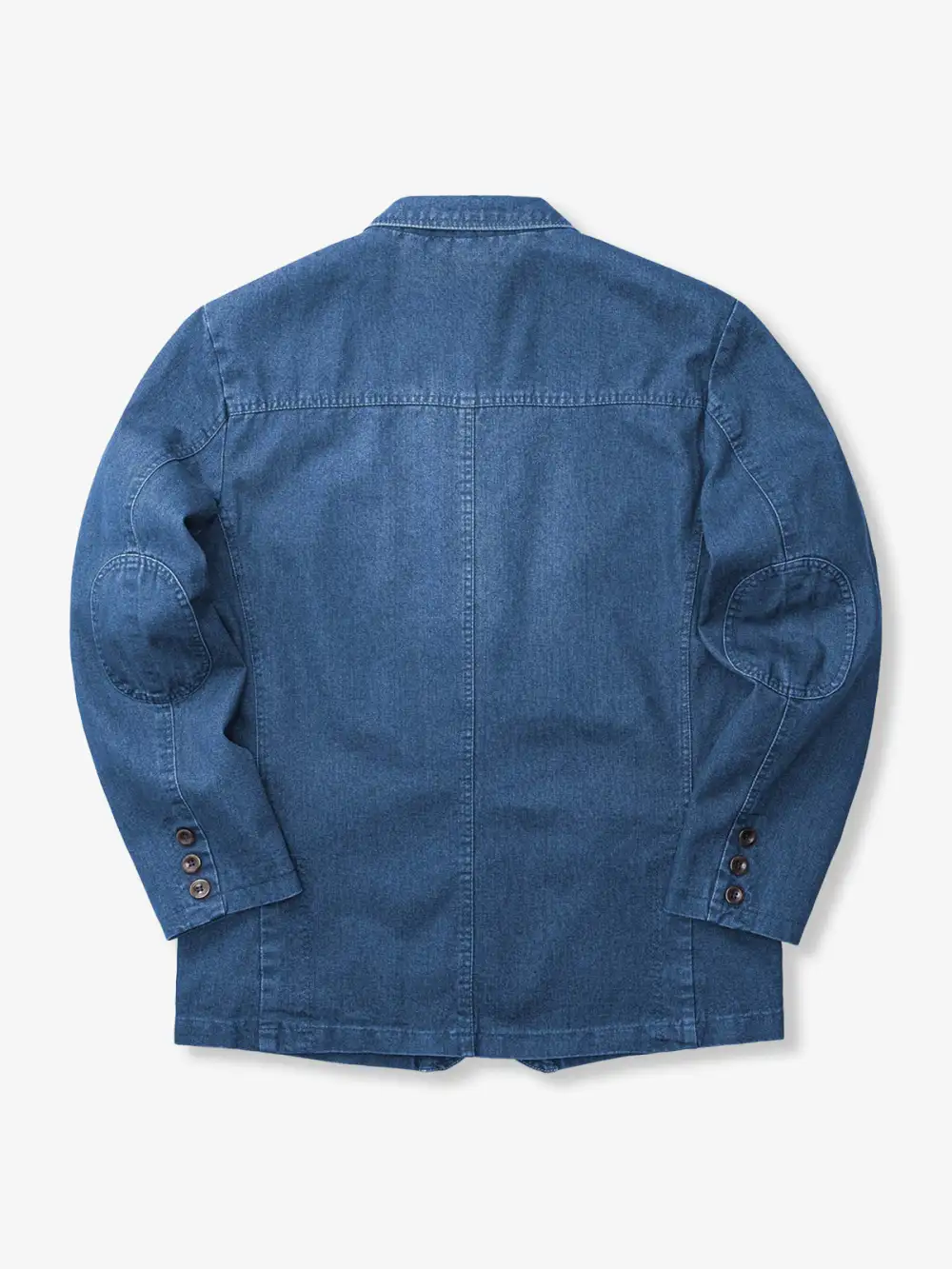 Men'S Denim Pocketed Tailored Jacket