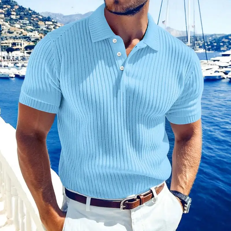 Soft Touch Short Sleeve Collared Knit Shirt