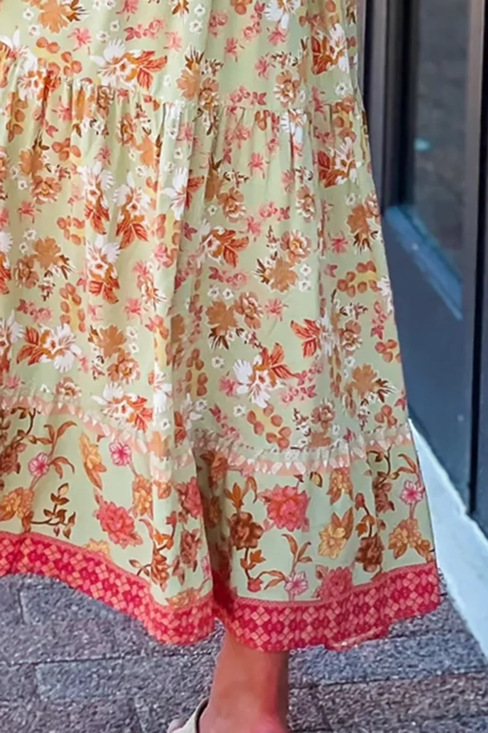 Yellow Floral Loose Dress