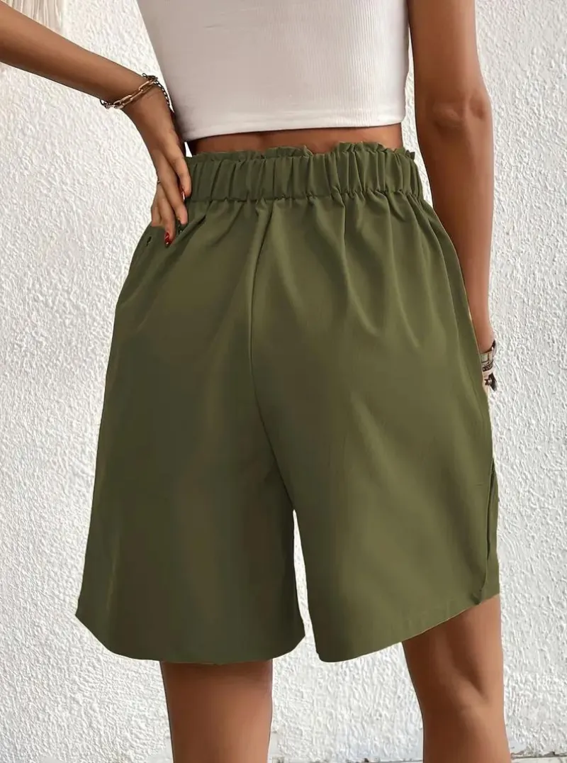 High Waisted Pleated Shorts