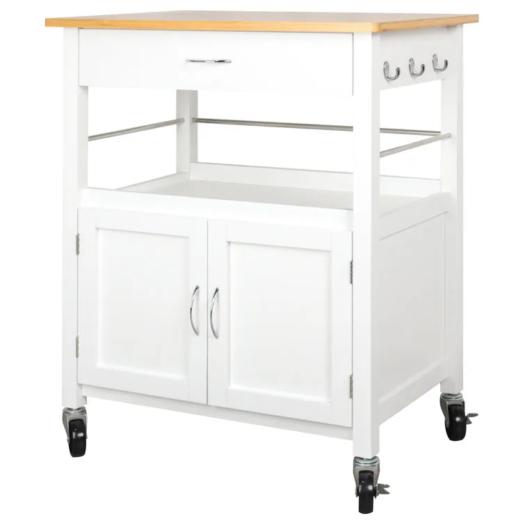 Carlijn Solid Wood Kitchen Cart